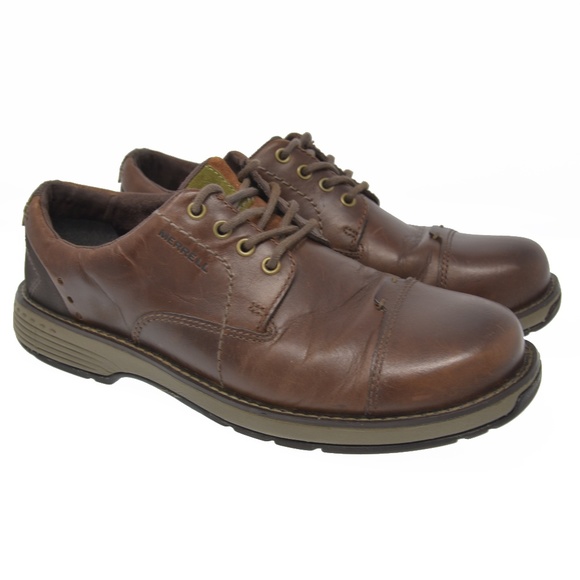 *MERRELL Sz 8.5 Brown Leather Oxford Shoes J69073 main image 6